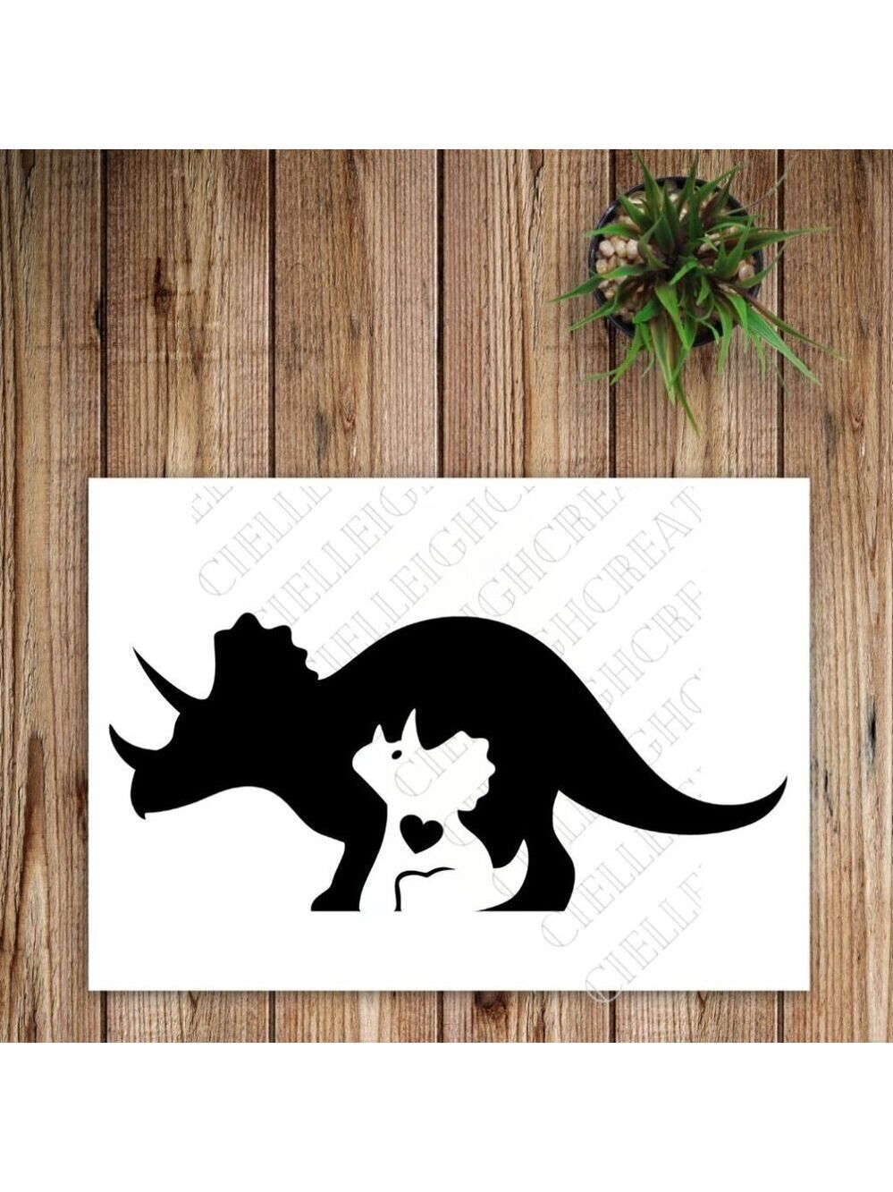 *2 for $20* Mama and Baby Dinosaur vinyl decal Sticker Handcrafted Family